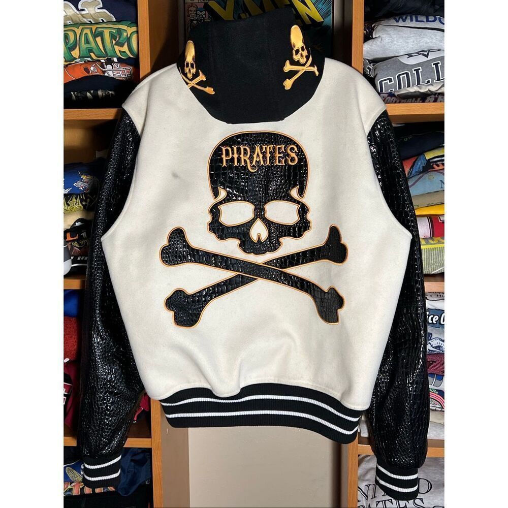 Y2K RARE SD Sport Pittsburgh Pirates MLB Hooded Bomber Jacket